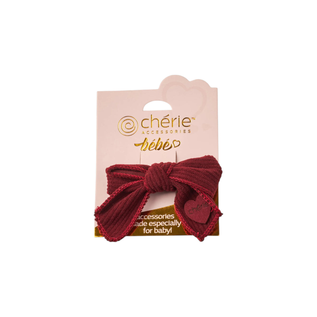 CP-7281 CHERIE CORDUROY HEART SMALL CLIP