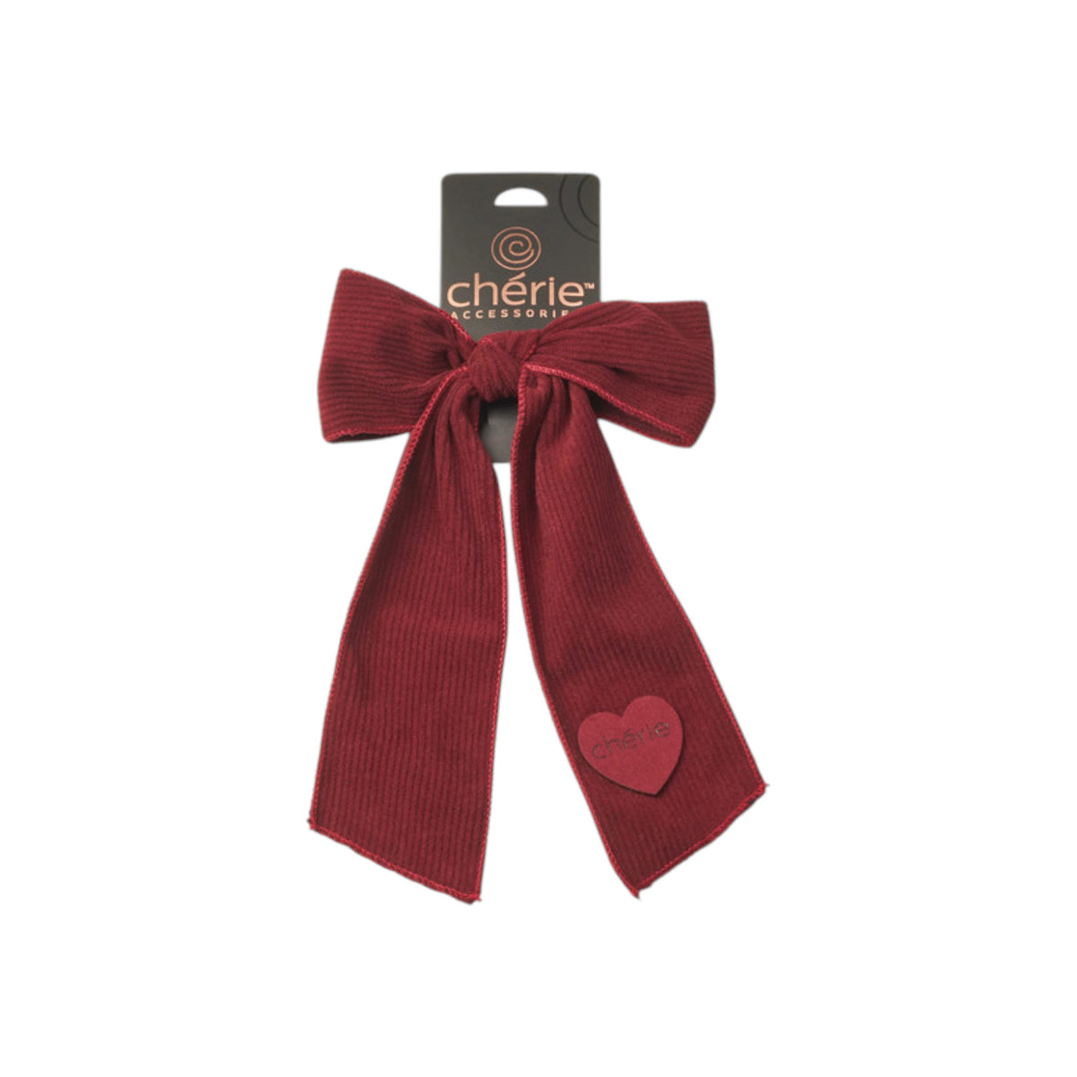 CP-7281 CHERIE CORDUROY HEART LARGE CLIP