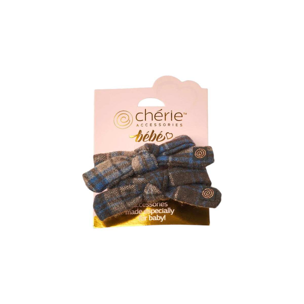 CP-7283 CHERIE PLAID SMALL CLIP 2PK
