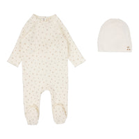 LILETTE CHERRY PRINT FOOTIE + BEANIE