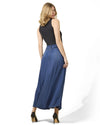 CSK08979 MEMOI WOMENS PANEL DENIM SKIRT
