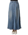 CSK08979 MEMOI WOMENS PANEL DENIM SKIRT