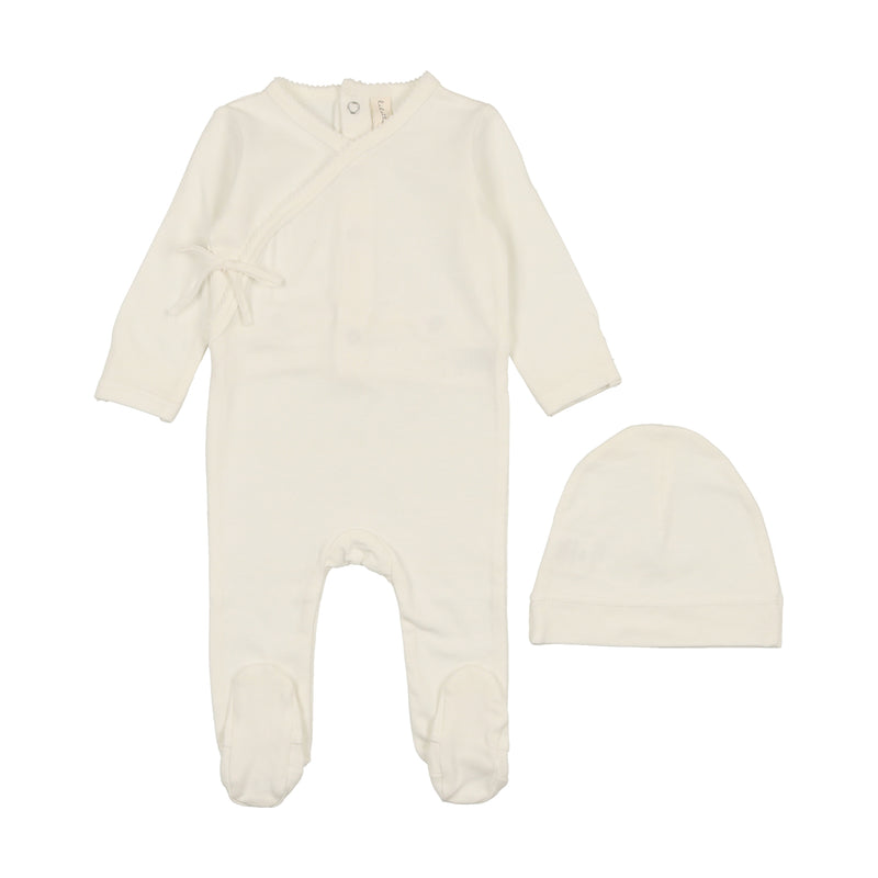 LILETTE BRUSHED COTTON WRAPOVER 3 PC SET