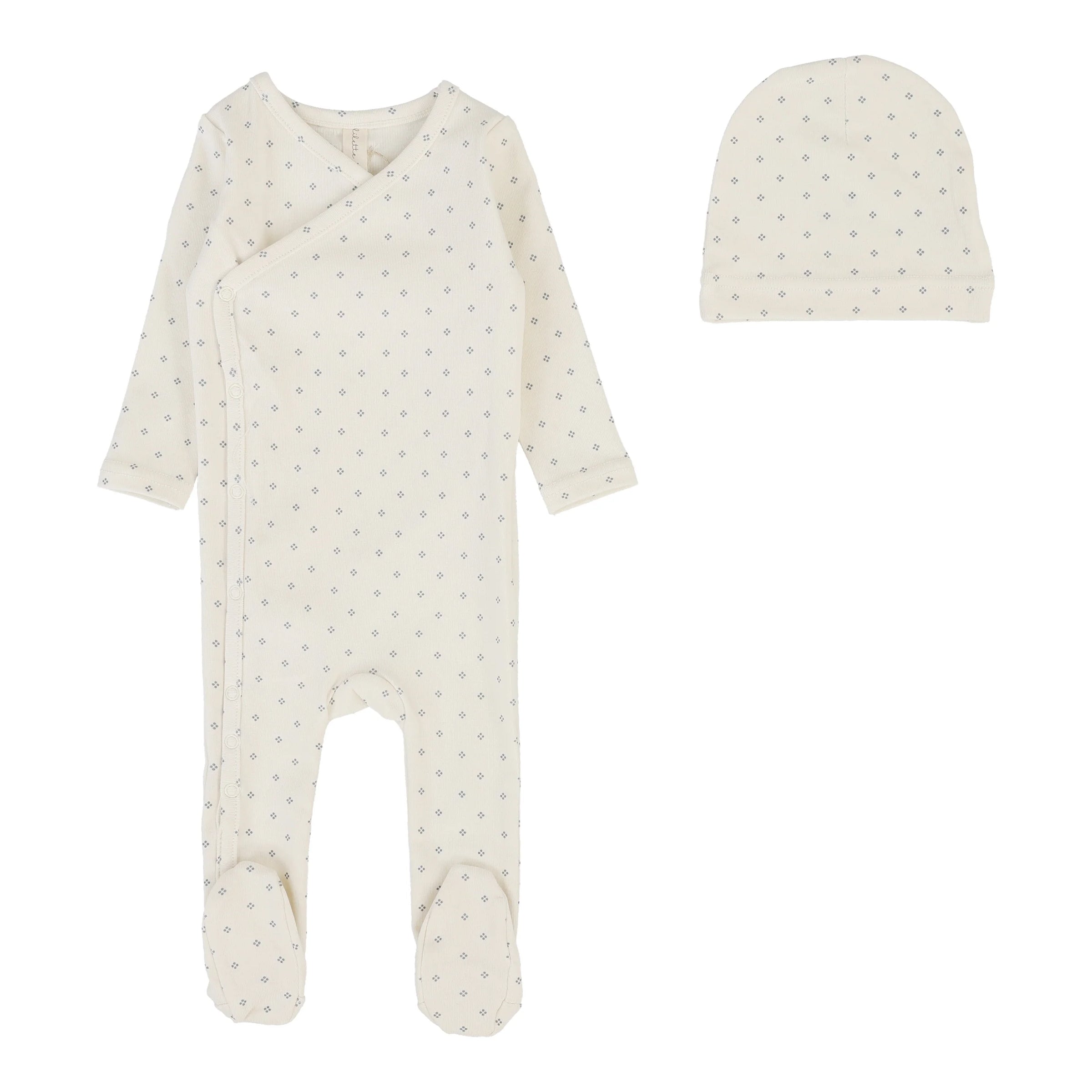 LILETTE DIAMOND DOT FOOTIE + BEANIE