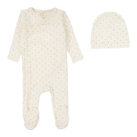 LILETTE DIAMOND DOT FOOTIE + BEANIE