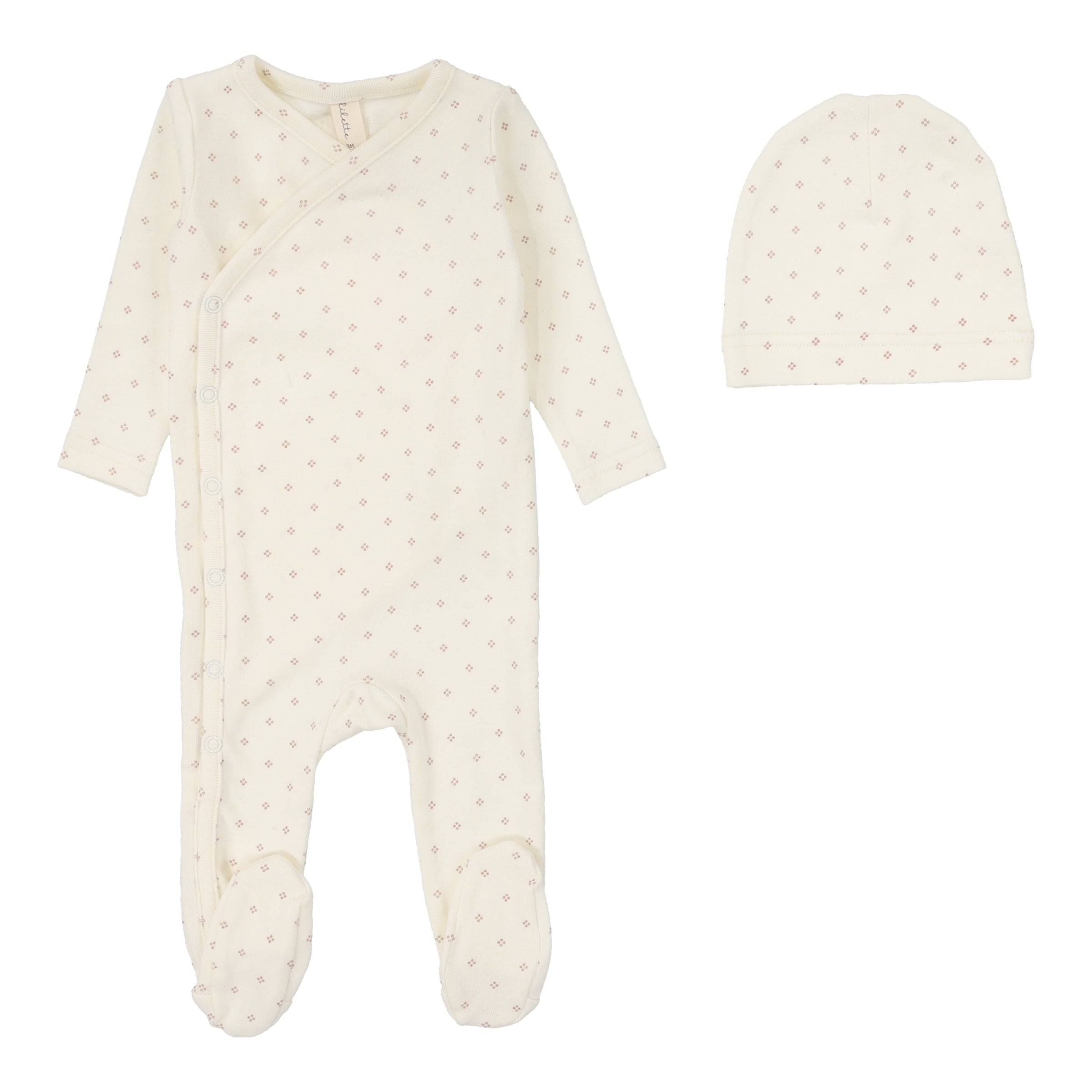 LILETTE DIAMOND DOT FOOTIE + BEANIE
