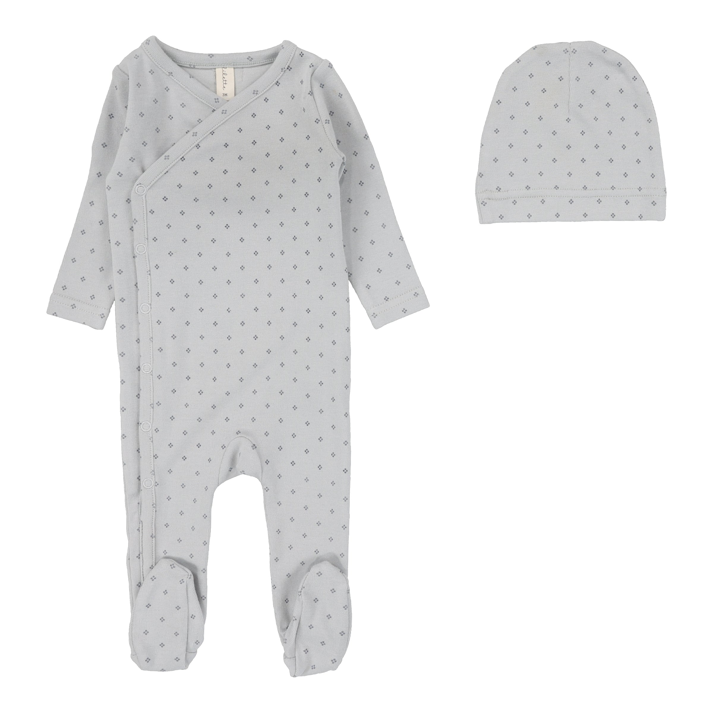LILETTE DIAMOND DOT FOOTIE + BEANIE