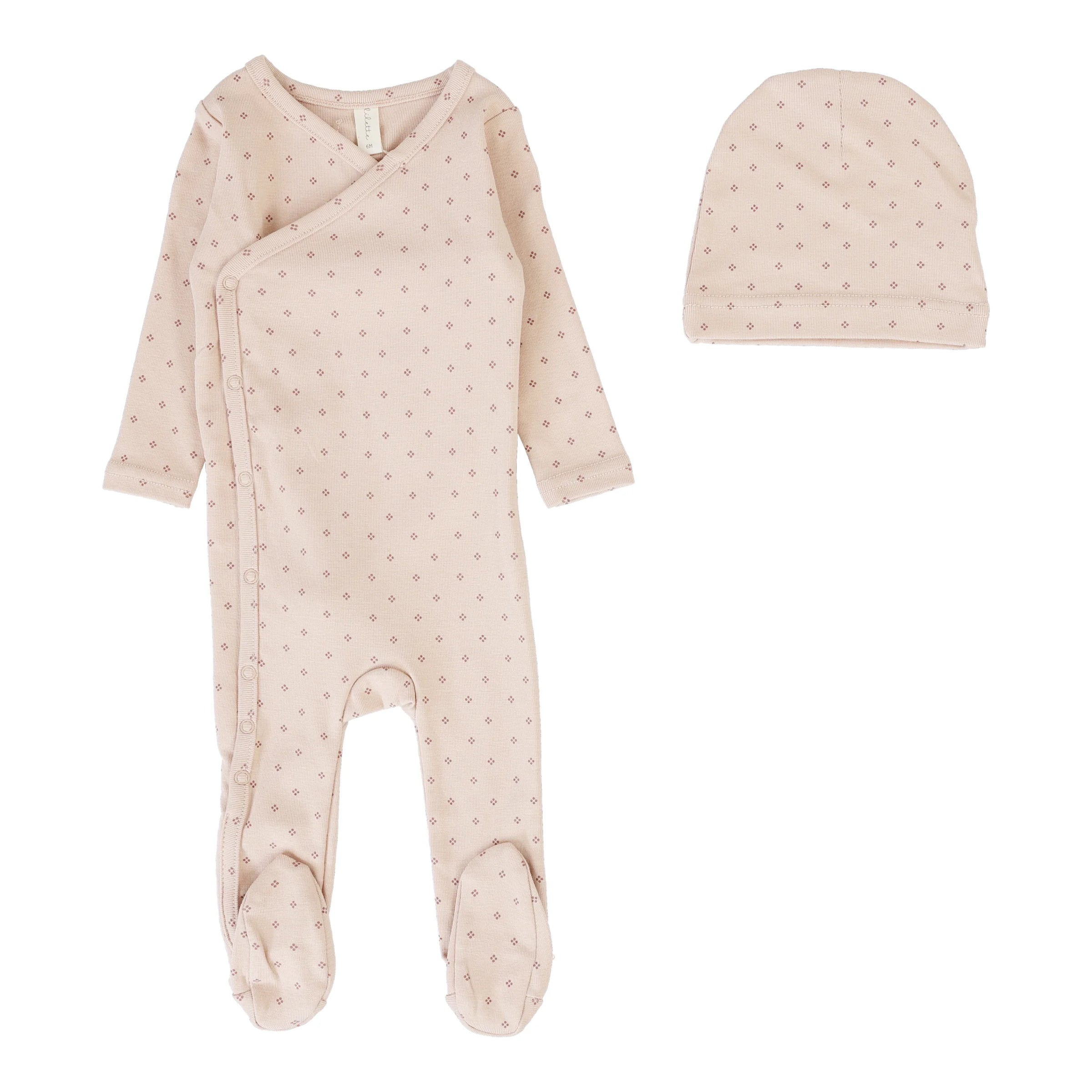 LILETTE DIAMOND DOT FOOTIE + BEANIE