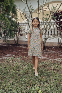 DS4Y3530 SPACE GREY GIRLS RUFFLE DRESS