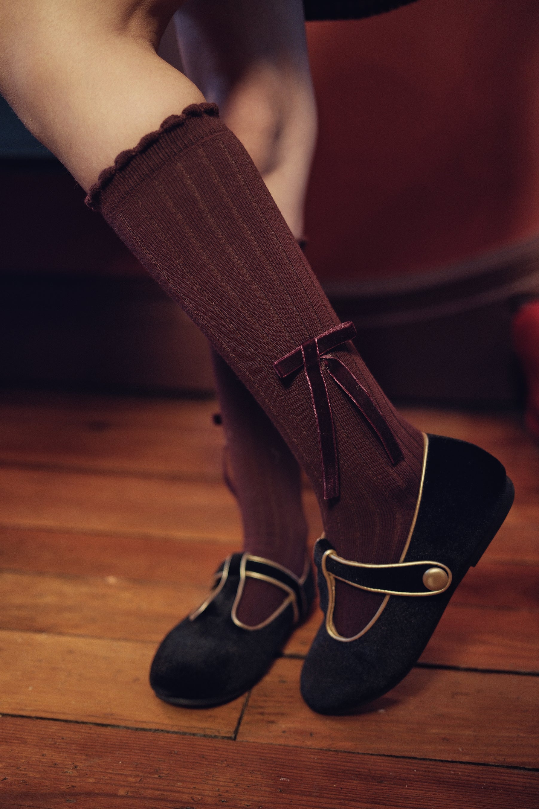 1502 ZUBII CLASSIC VELVET BOW KNEE