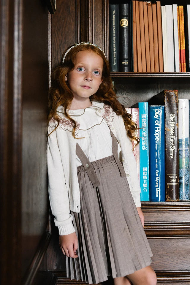 ANALOGIE KNIFE PLEATED SUSPENDER SKIRT