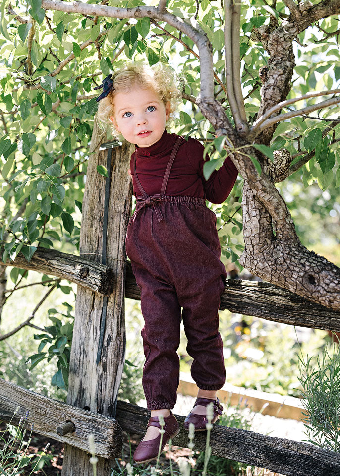 ANALOGIE RUGGED THREADS BUBBLE SUSPENDER PANTS + MOCKNECK SET