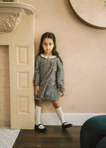 GIN ANALOGIE GINGHAM LONG SLEEVE DRESS