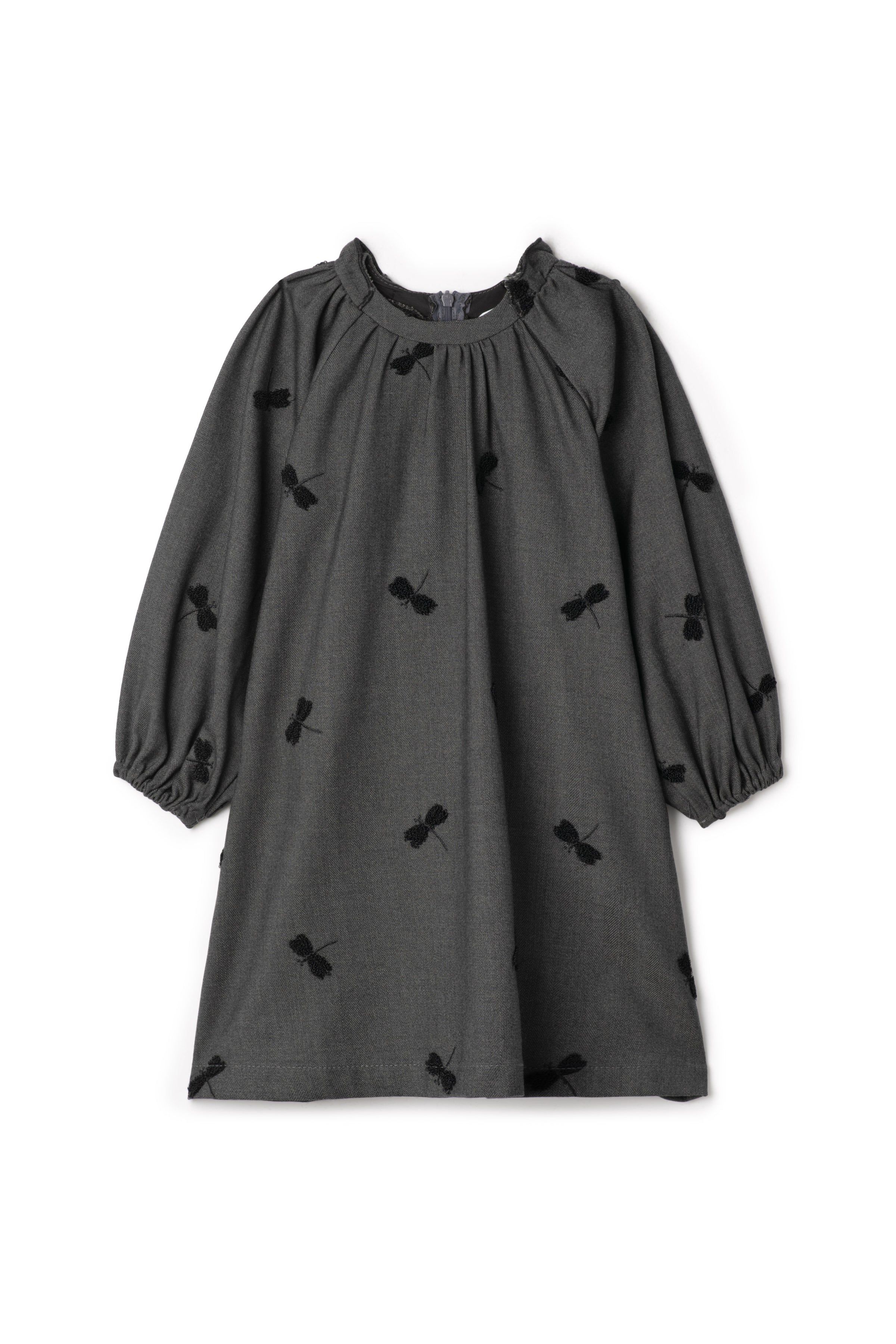 DW5Y3713D JOLIE CAPRI RUFFLE NECK MARROWEDGE DRESS