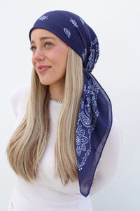 SCARF BAR PAISLEY SQUARE HEAD SCARF (90X90)