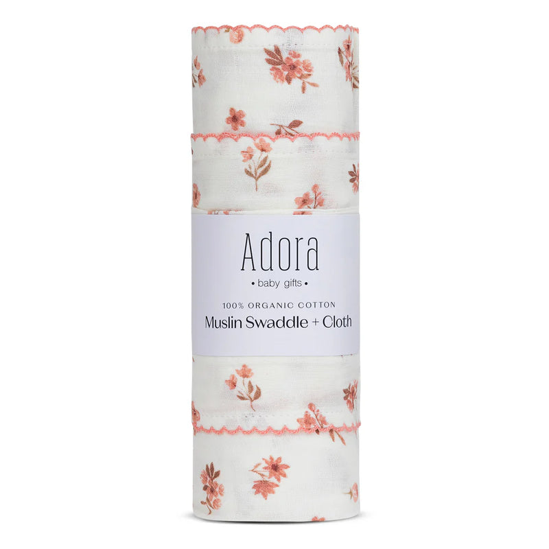 ADORA FLORAL SWADDLE + CLOTH