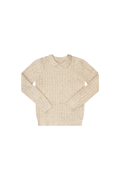 G2434 KLAI CABLE POLO SWEATER