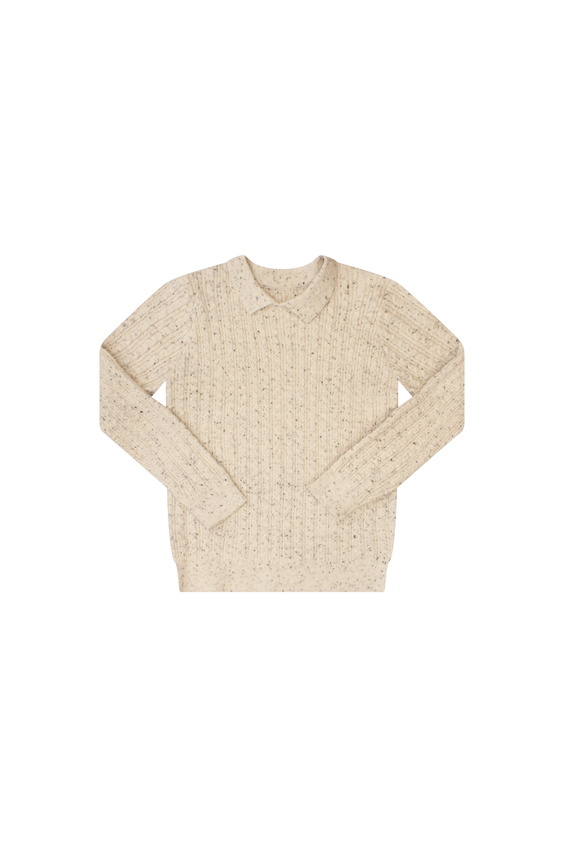 G2434 KLAI CABLE POLO SWEATER