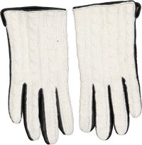 DACEE GL41A CABLE KNIT/LEATHER GLOVES