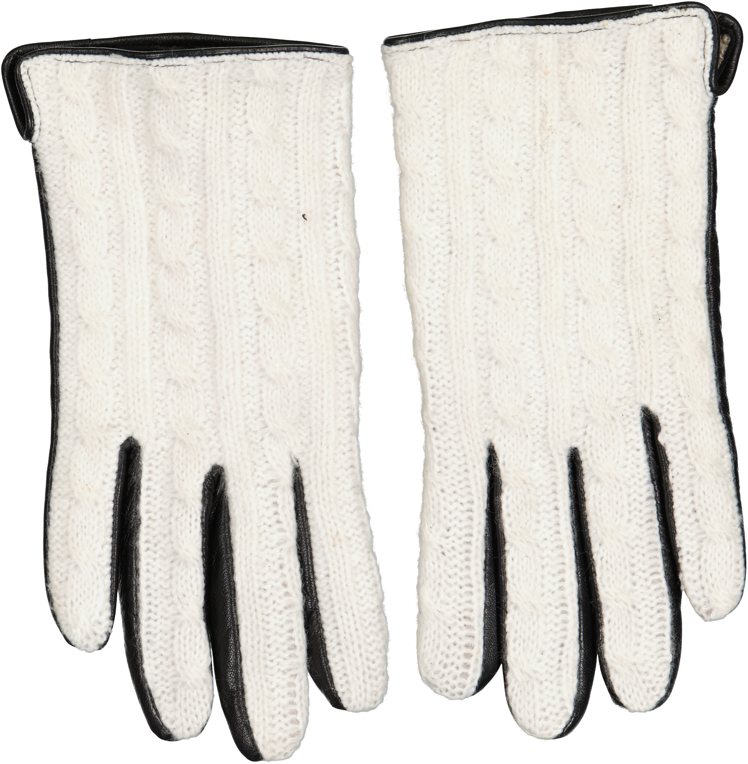 DACEE GL41A CABLE KNIT/LEATHER GLOVES