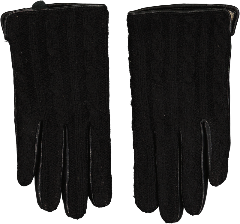 DACEE GL41A CABLE KNIT/LEATHER GLOVES