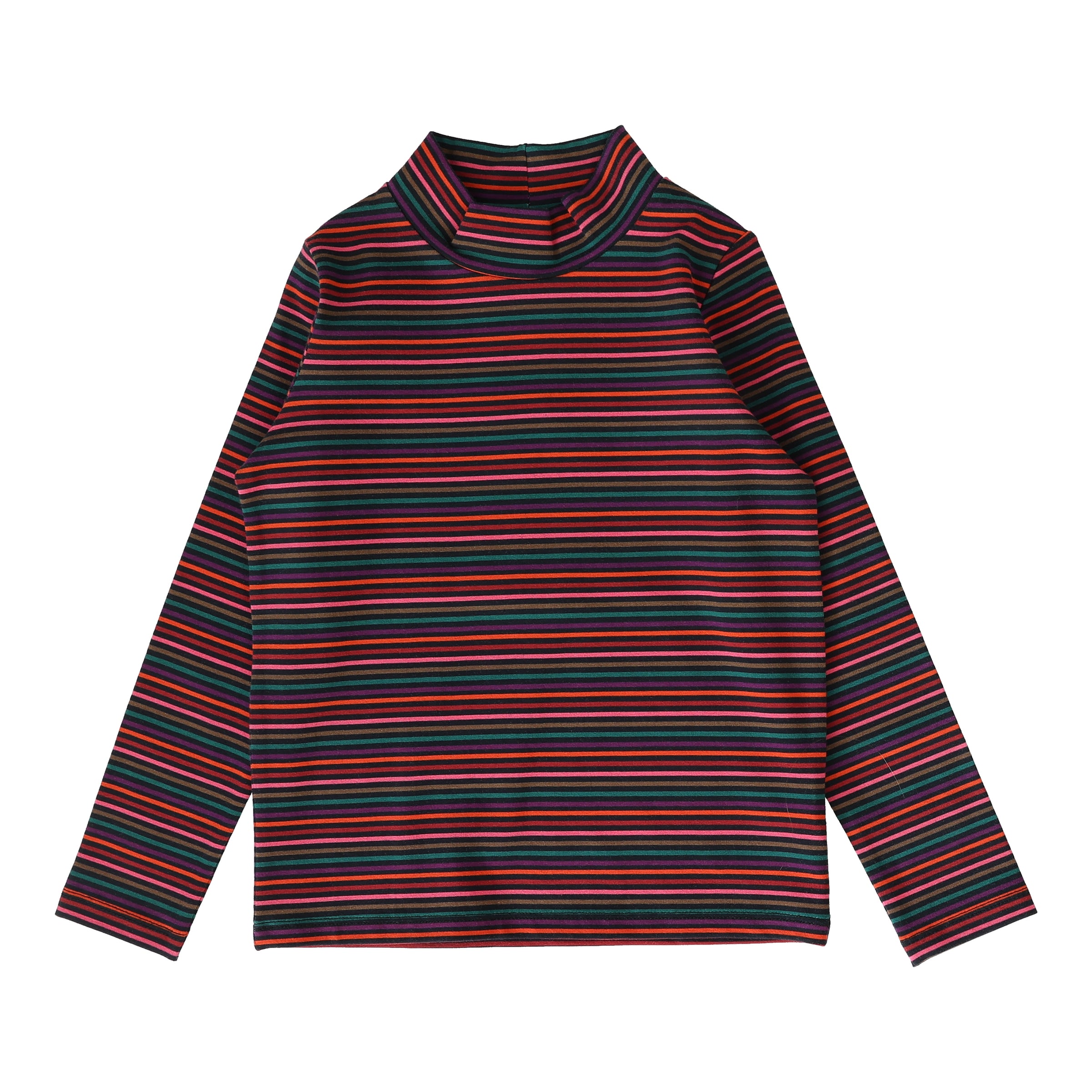 LIL LEGS PRINT MOCKNECK MULTISTRIPE