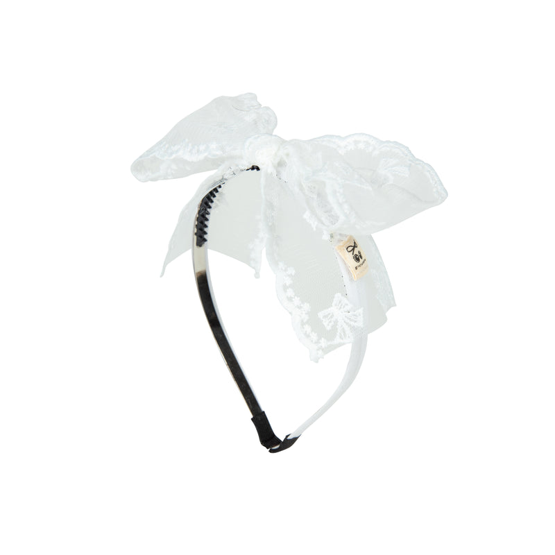 H1554B HEIRLOOMS BOW LACE HEADBAND