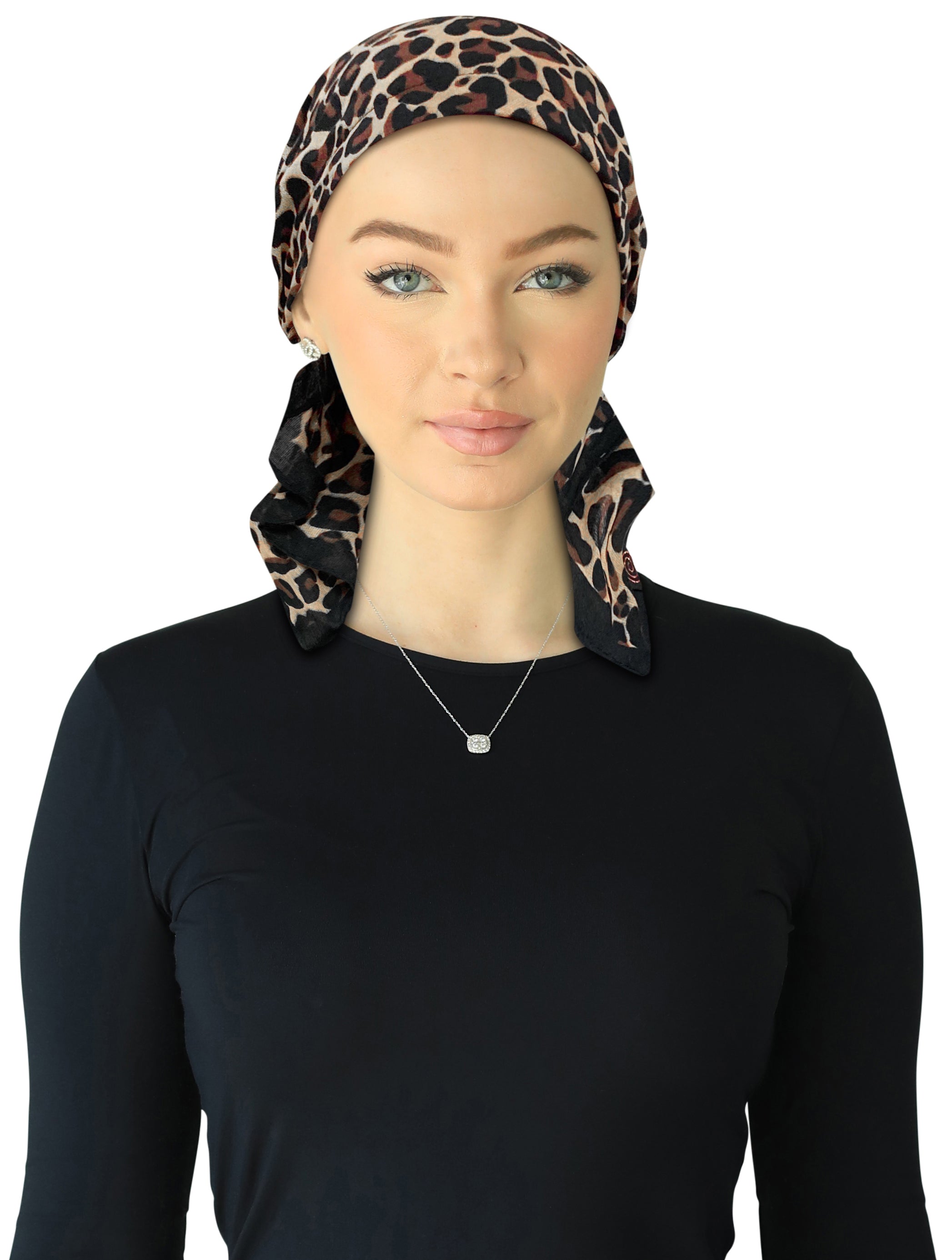 HB-168 CHERIE HEADSCARVE BANDANA DENIM SHORT TIES