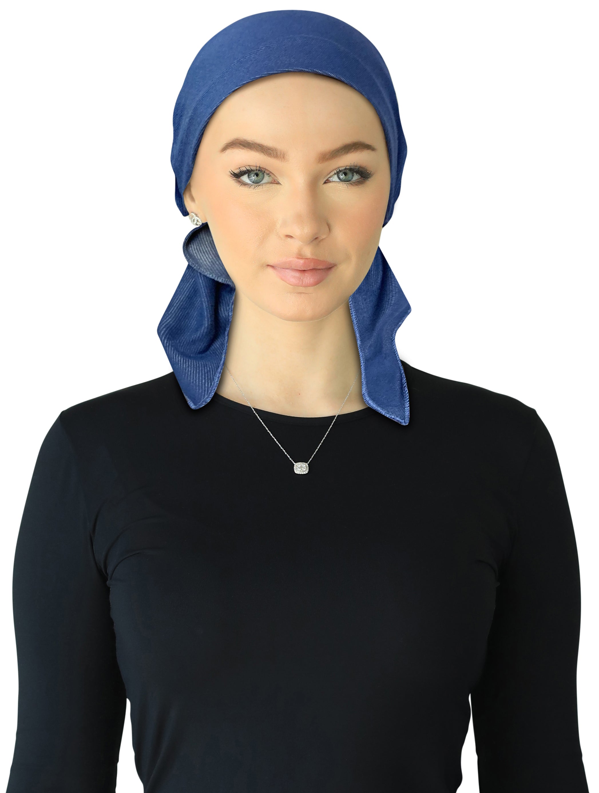 HB-170 CHERIE HEADSCARVES BANDANA SOFT DENIM PRETIE