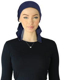HB-170 CHERIE HEADSCARVES BANDANA SOFT DENIM PRETIE