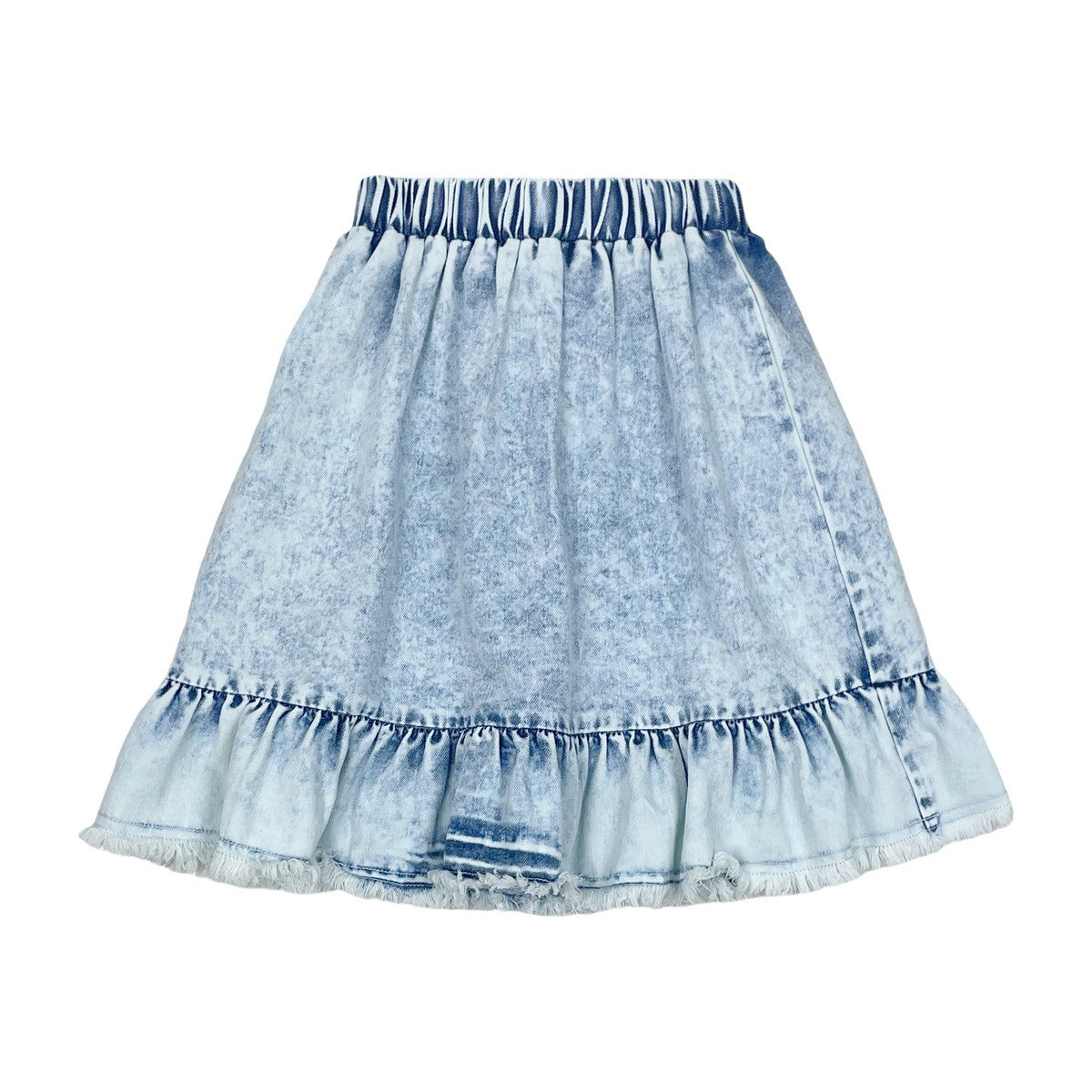 20-212 TEELA  STUCTURE DENIM RUFFLE SKIRT