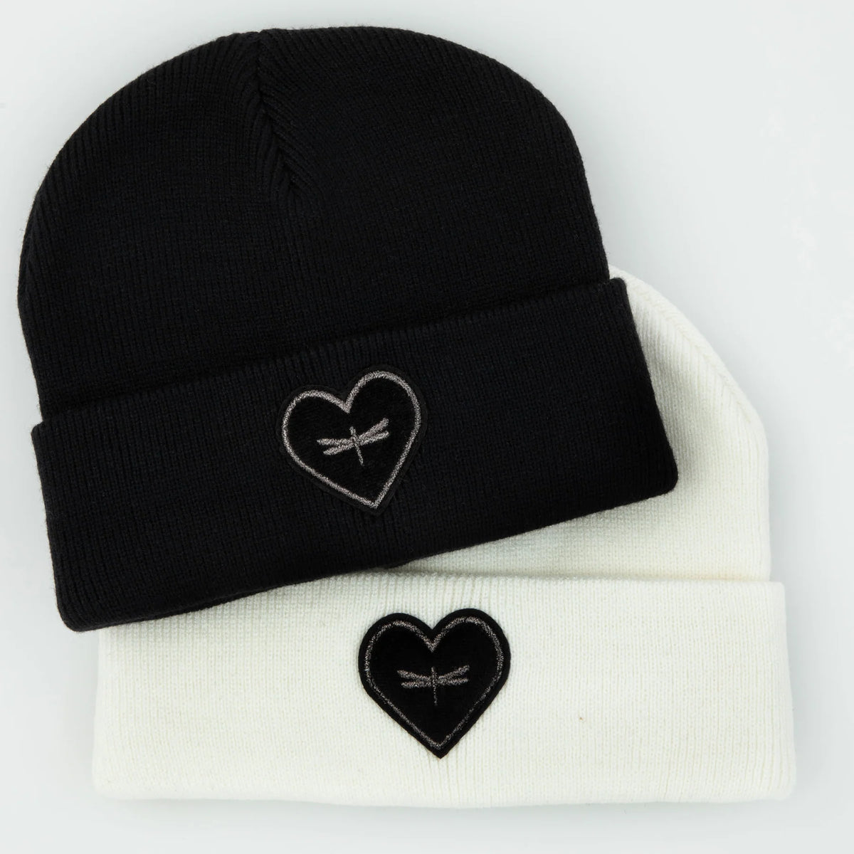 TAL NY KIDS GUNMETAL HEART BEANIE