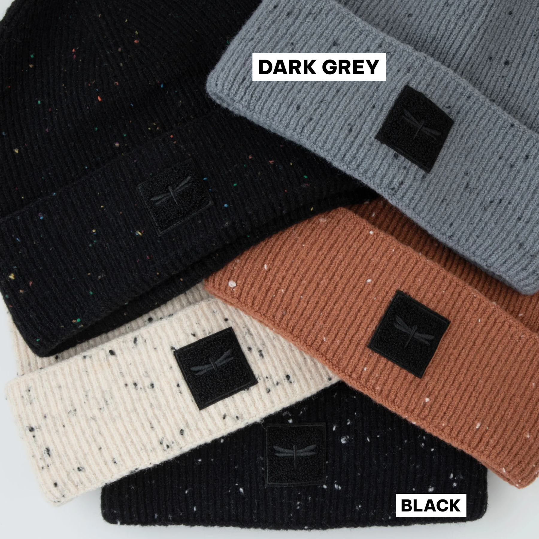 TAL NY SPECKLE SHERPA LOGO BEANIE