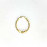 GF3-GF-H MY LITTLE JEWEL 14K GOLD FILLED BEADS GOLD HEART CENTER BANGLE