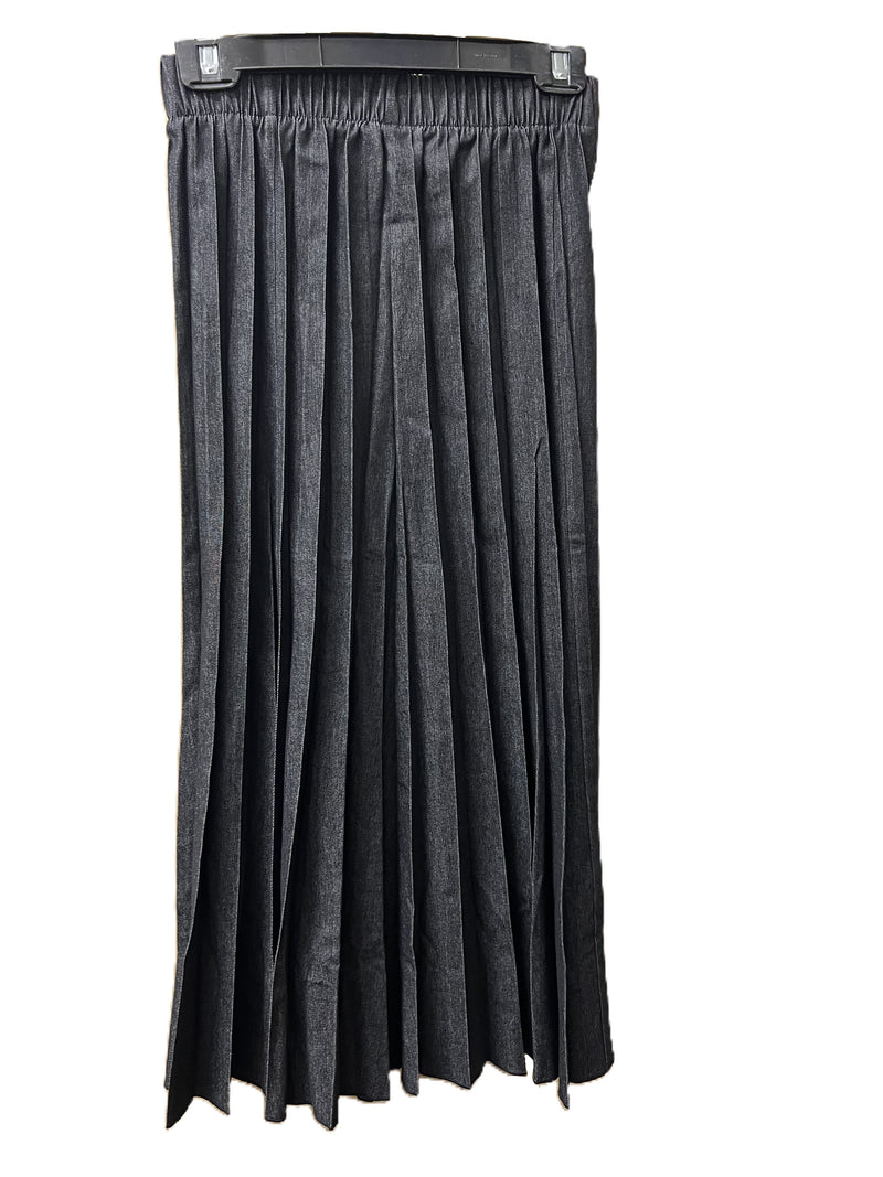 1718M SOPHIA DENIM MIDI PLEATED SKIRT 34"