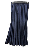 1718M SOPHIA DENIM MIDI PLEATED SKIRT 34"