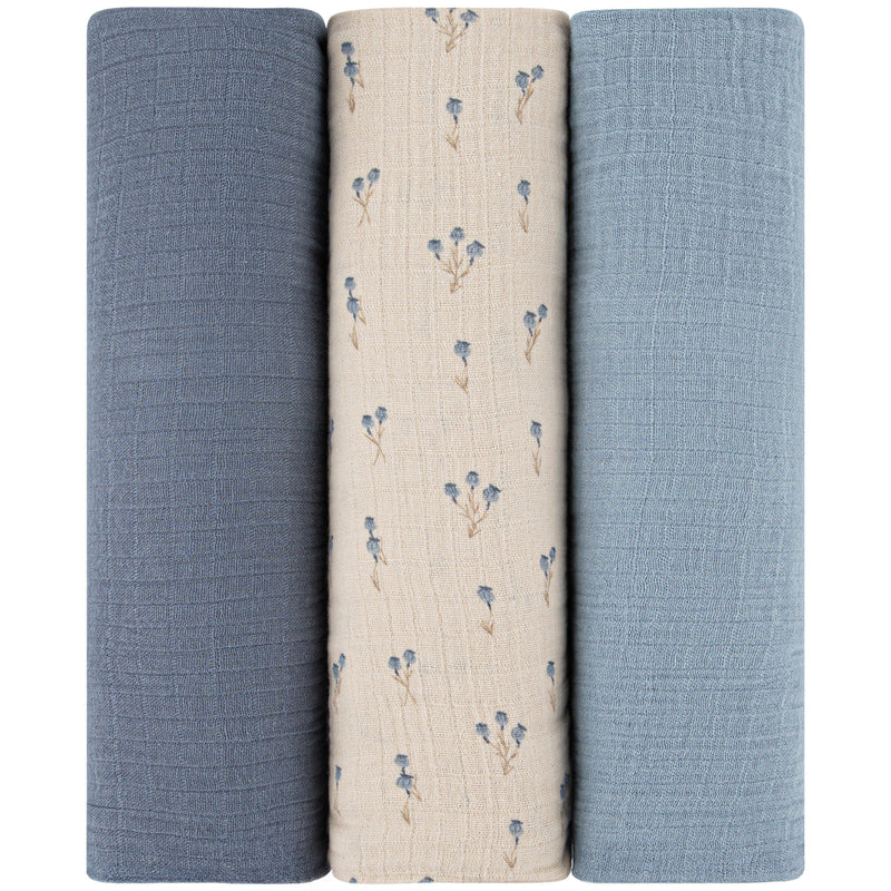 ELYS & CO COTTON MUSLIN SWADDLE BLANKET 3PK