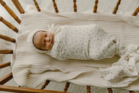 ELYS & CO FLORAL EMB. COLLAR MUSLIN SWADDLE