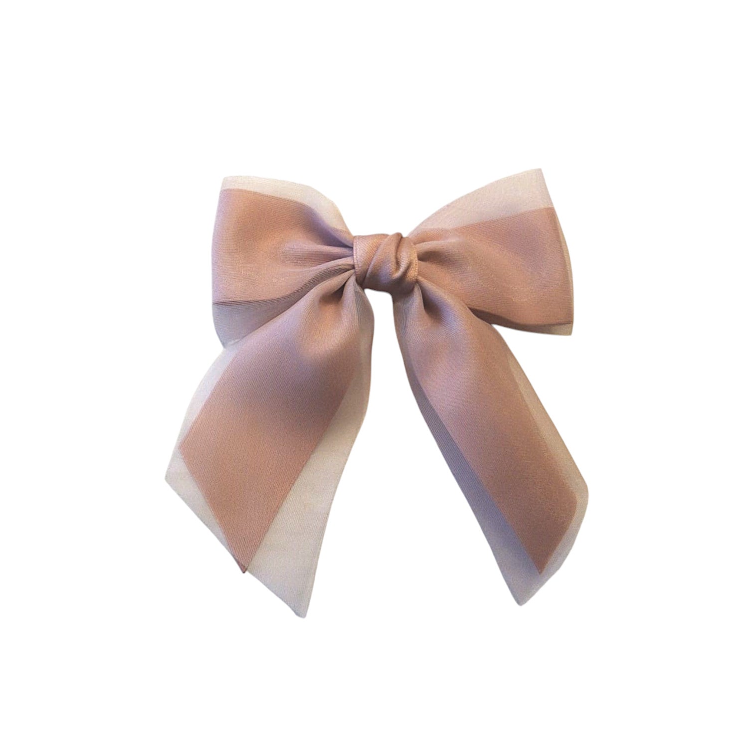 AM4379 ORGANZA SATIN RIBBON BOW MEDIUM CLIP