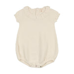 LILETTE KNIT COLLAR RUFFLE ROMPER