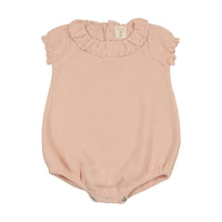 LILETTE KNIT COLLAR RUFFLE ROMPER