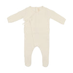 KPF LILETTE KNIT WRAP POINTELLE FOOTIE + BONNET