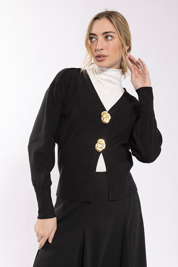 LA383 LATITUDE BUTTON CARDIGAN