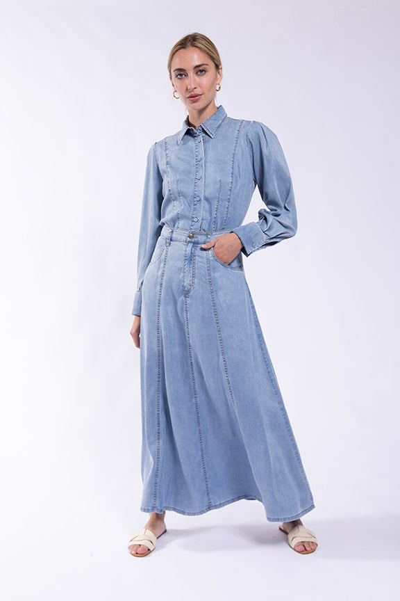 LA403 LATITUDE FULL 8 GORE MAXI SKIRT