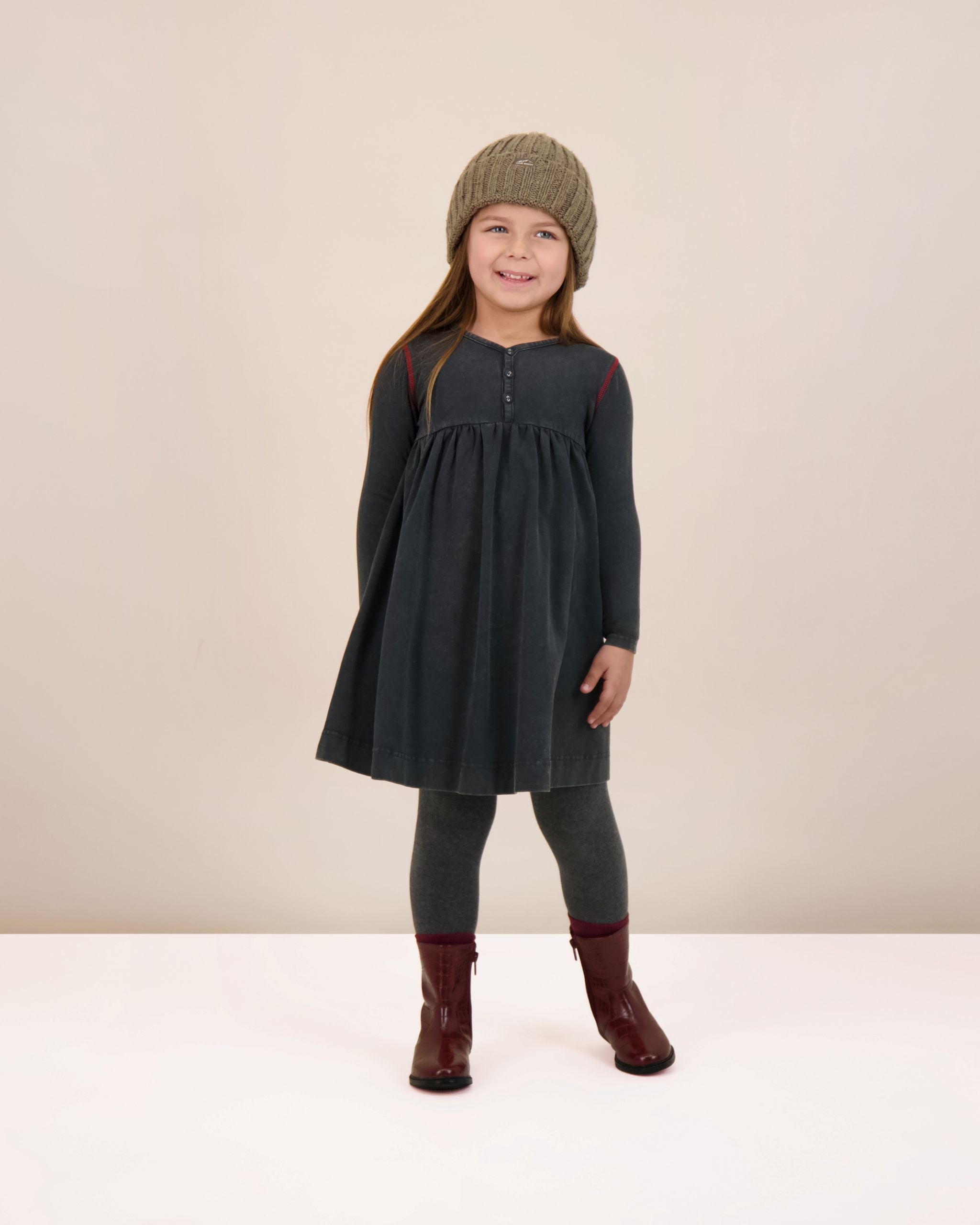 LIL LEGS CONTRAST STITCH DRESS