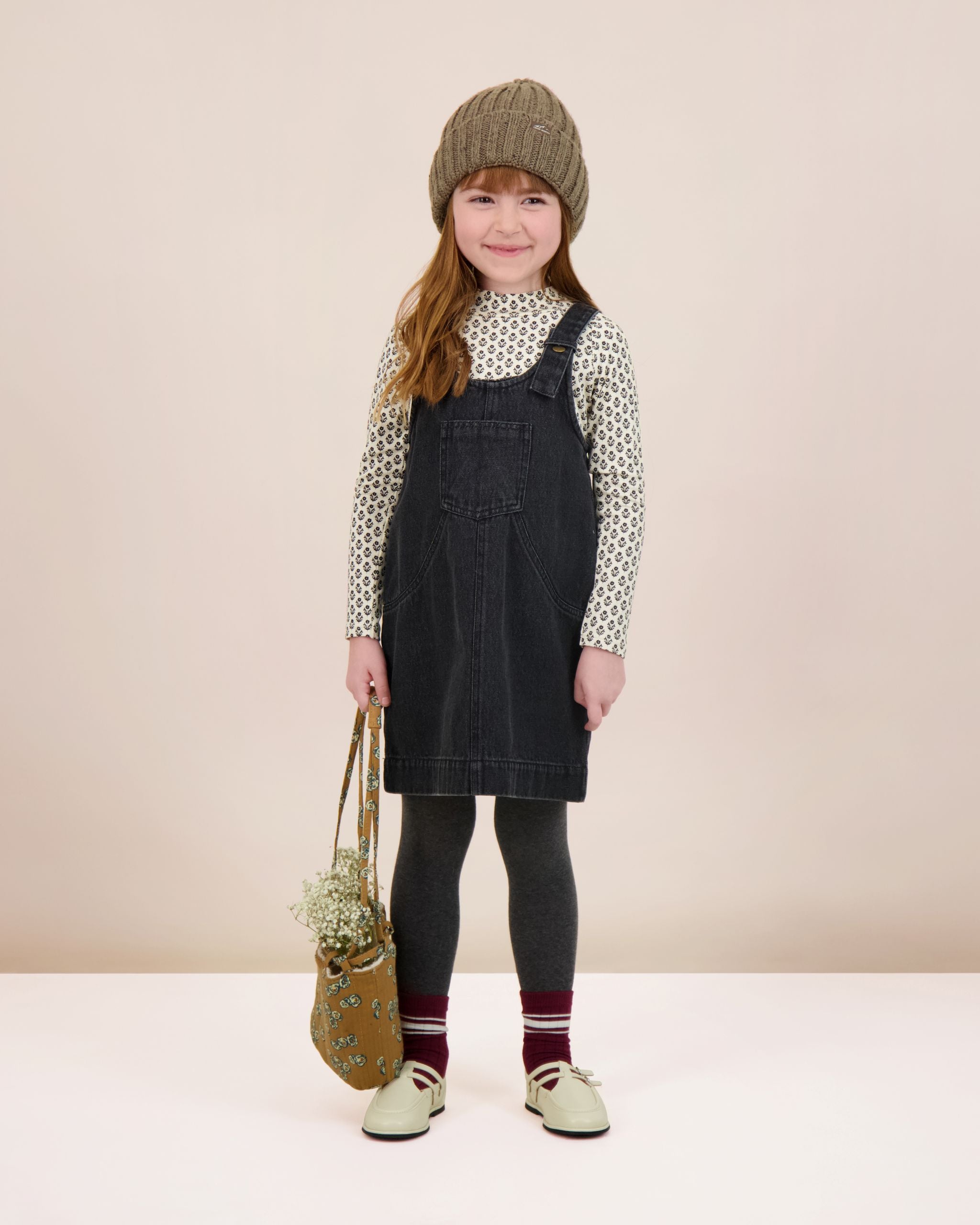 LIL LEGS PRINT MOCKNECK ECRU MULTI