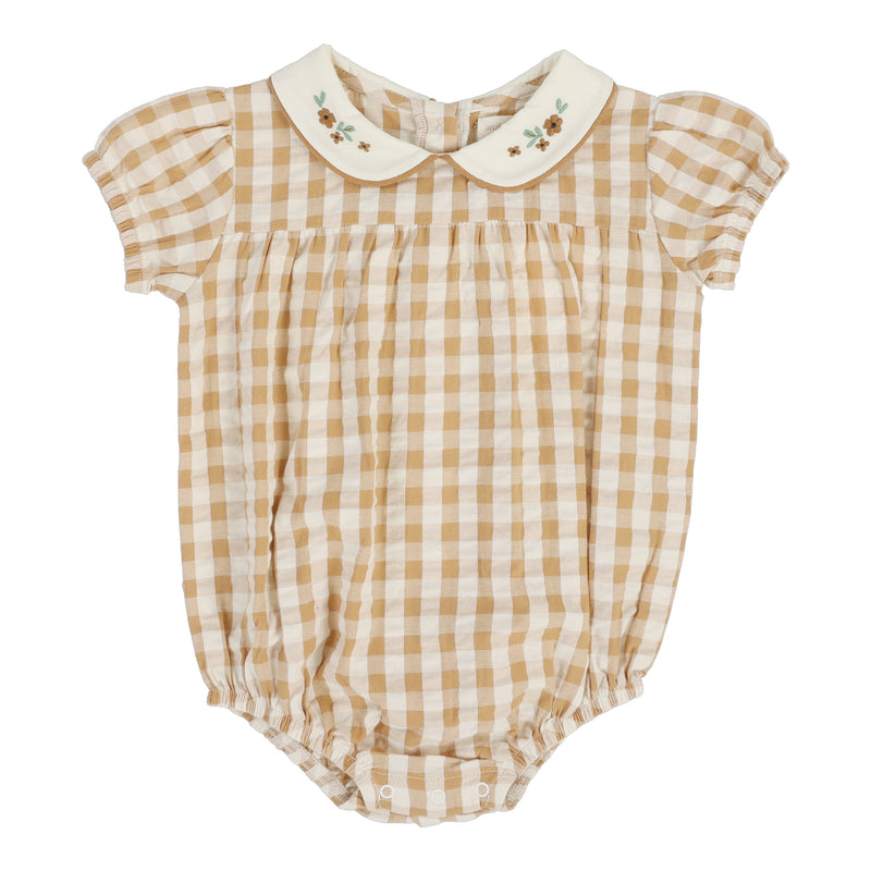 ANALOGIE GINGHAM GIRLS ROMPER
