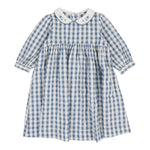 ANALOGIE GINGHAM 3/4 SLEEVE DRESS