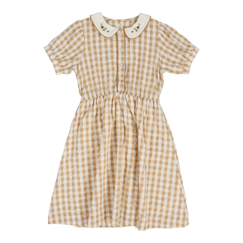 ANALOGIE GINGHAM SHORT SLEEVE DRESS
