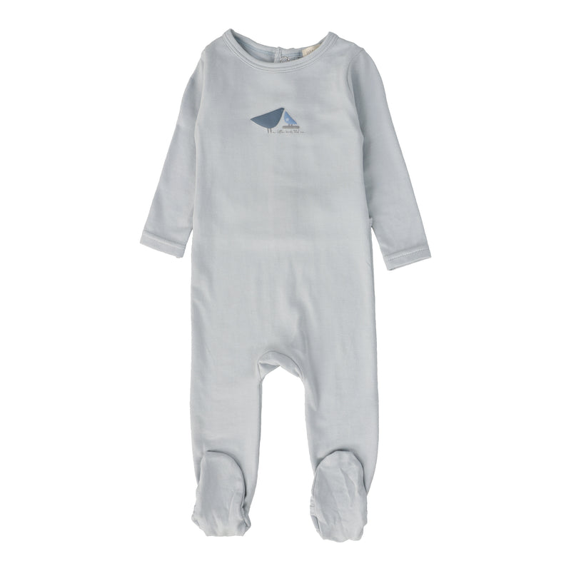 LIL LEGS BIRD PRINT FOOTIE